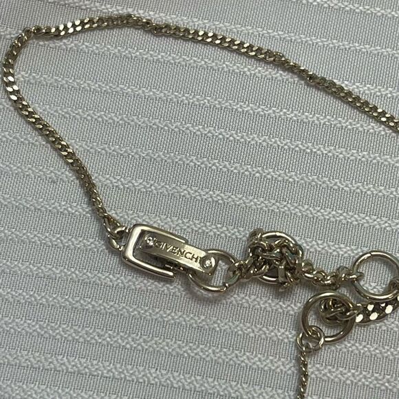 Givenchy pave & stone pear pink pendant necklace - Picture 5 of 6